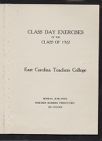Class Day Exercises program 1922
